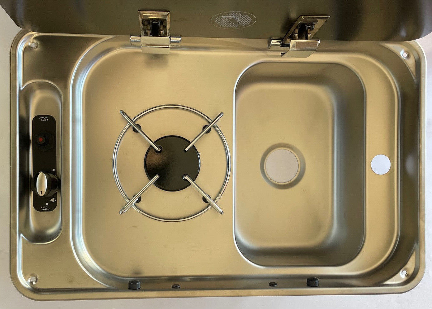 Gas Kocher Spüle Kombination FL1323 Can Spüle rechts Glasabdeckung 41826f NEU