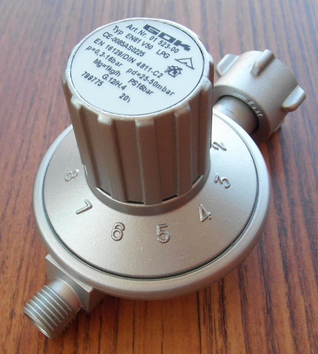 Gas Niederdruck Regler 25-50mbar Gasregler 11 Stufen  310f708-1 NEU