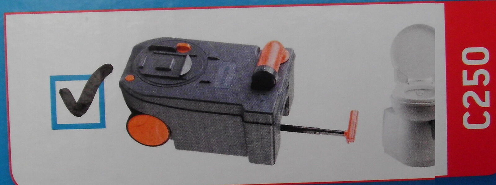 Thetford Fresh-Up-Set C250 Cassette Tank mit Räder Deckel Angebot 130407Lg NEU