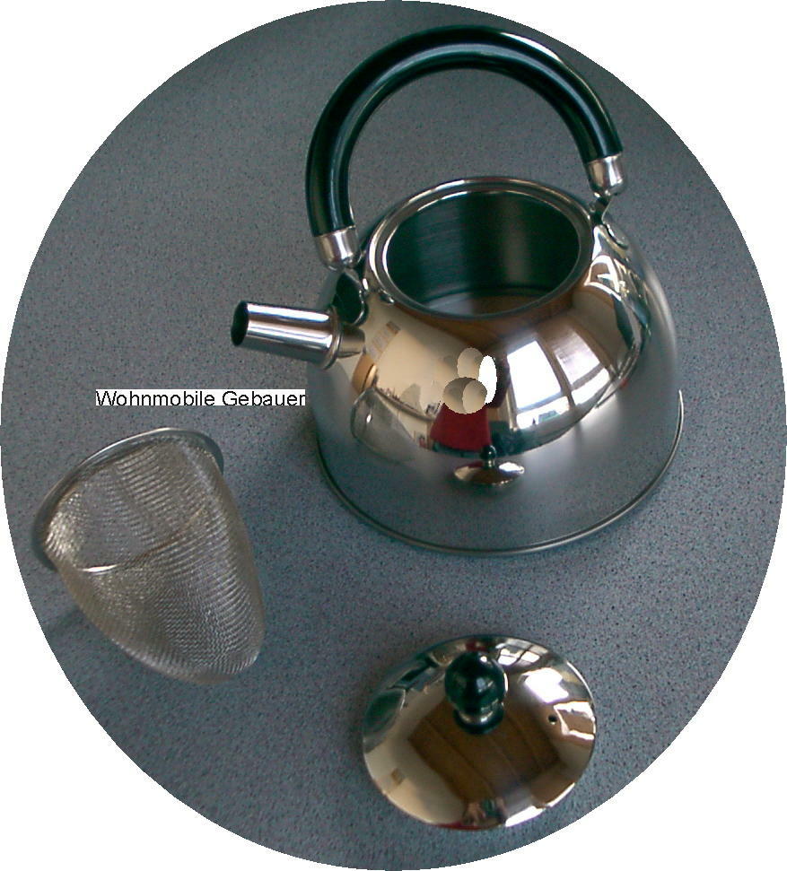 Wasserkessel Kessel 1 L Edelstahl Teekessel mit Sieb 310f562 NEU
