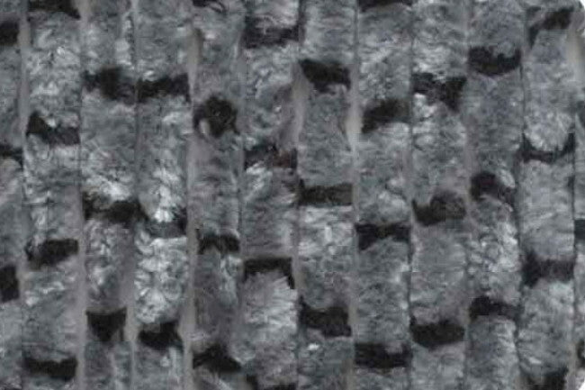 Flauschvorhang Chenille Tür Vorhang 56 x 205 cm grau / schwarz 912609r NEU