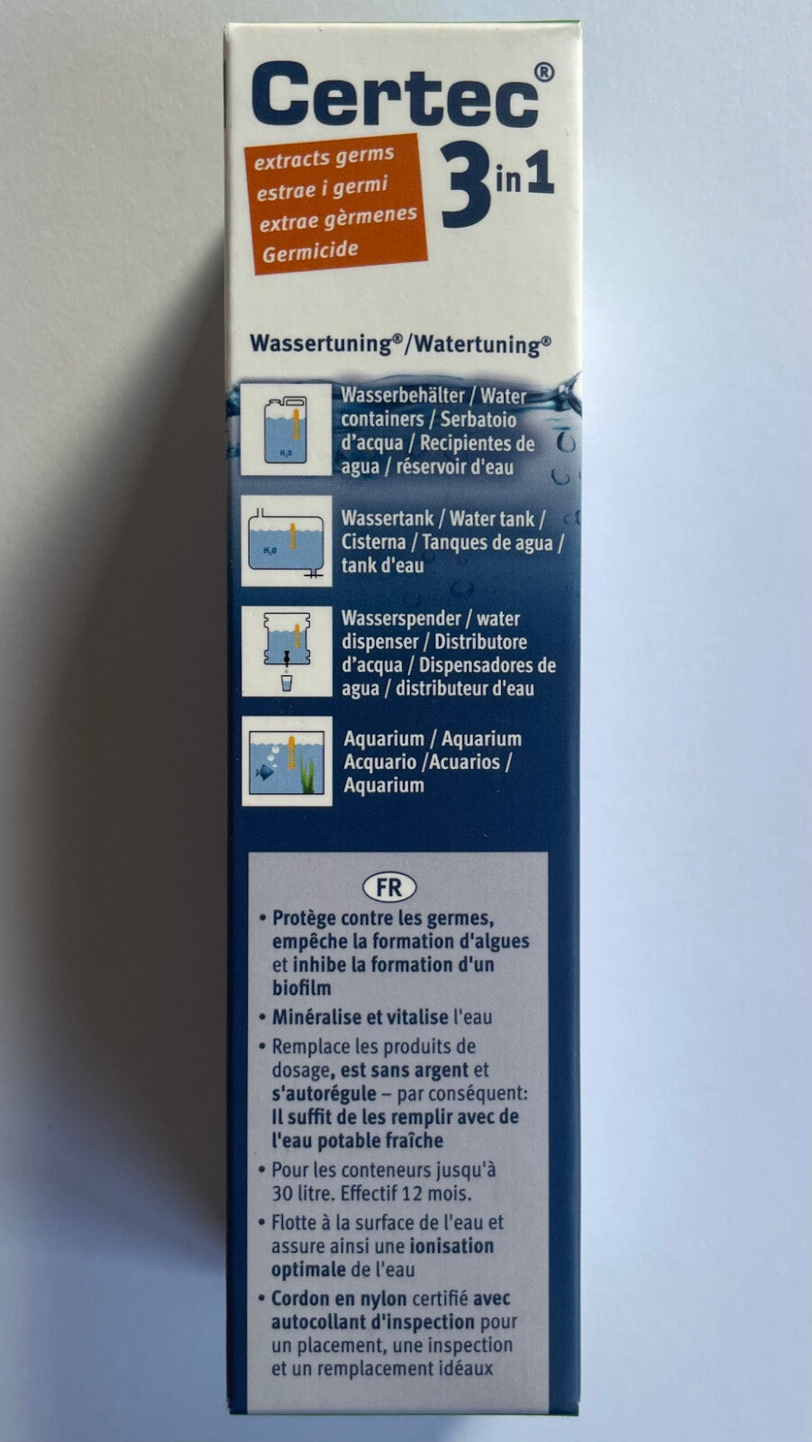 Certec Kapsel von Lilie bis 30 Liter Tank Wasserentkeimung 3 in 1  275610b3 NEU