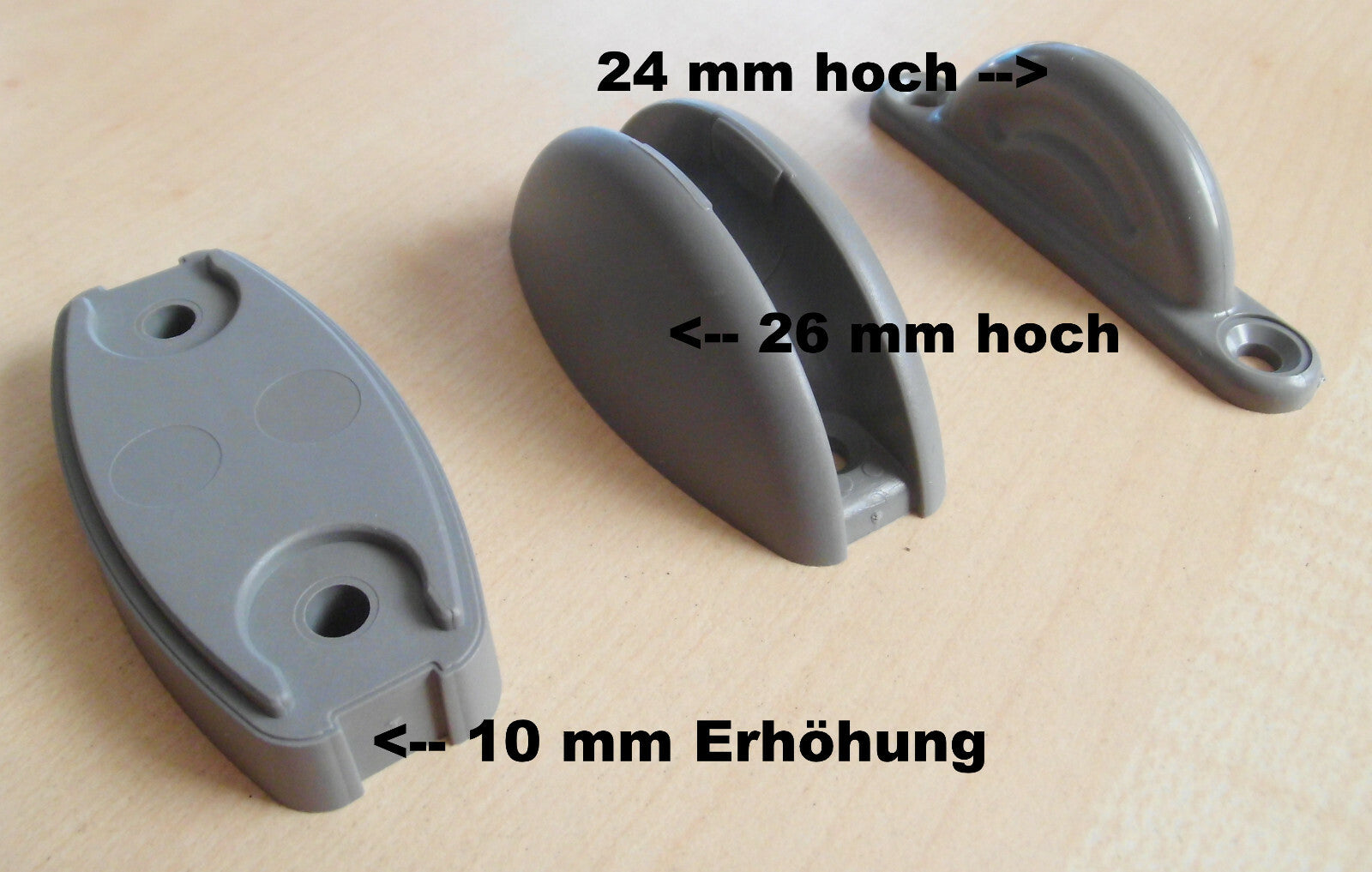 Türfeststeller PLOPP Halter Tür Feststeller 3-teilig grau 214f047-1 NEU