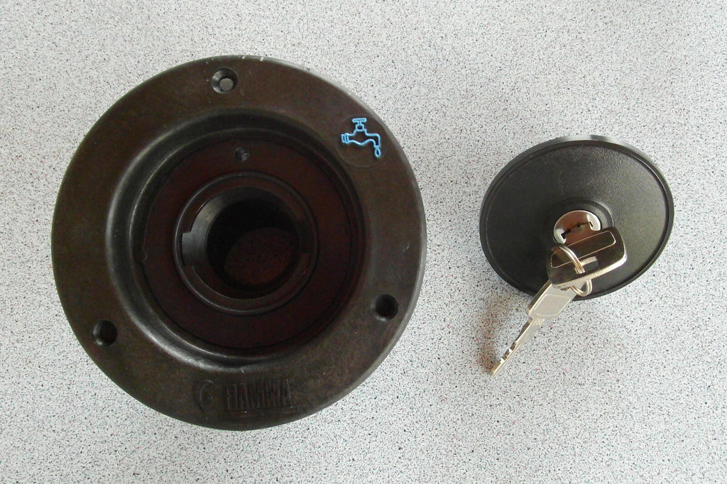 Wasserdeckel Einfüllstutzen schwarz Fiamma Schloss + 2 Schlüssel  300f467 NEU