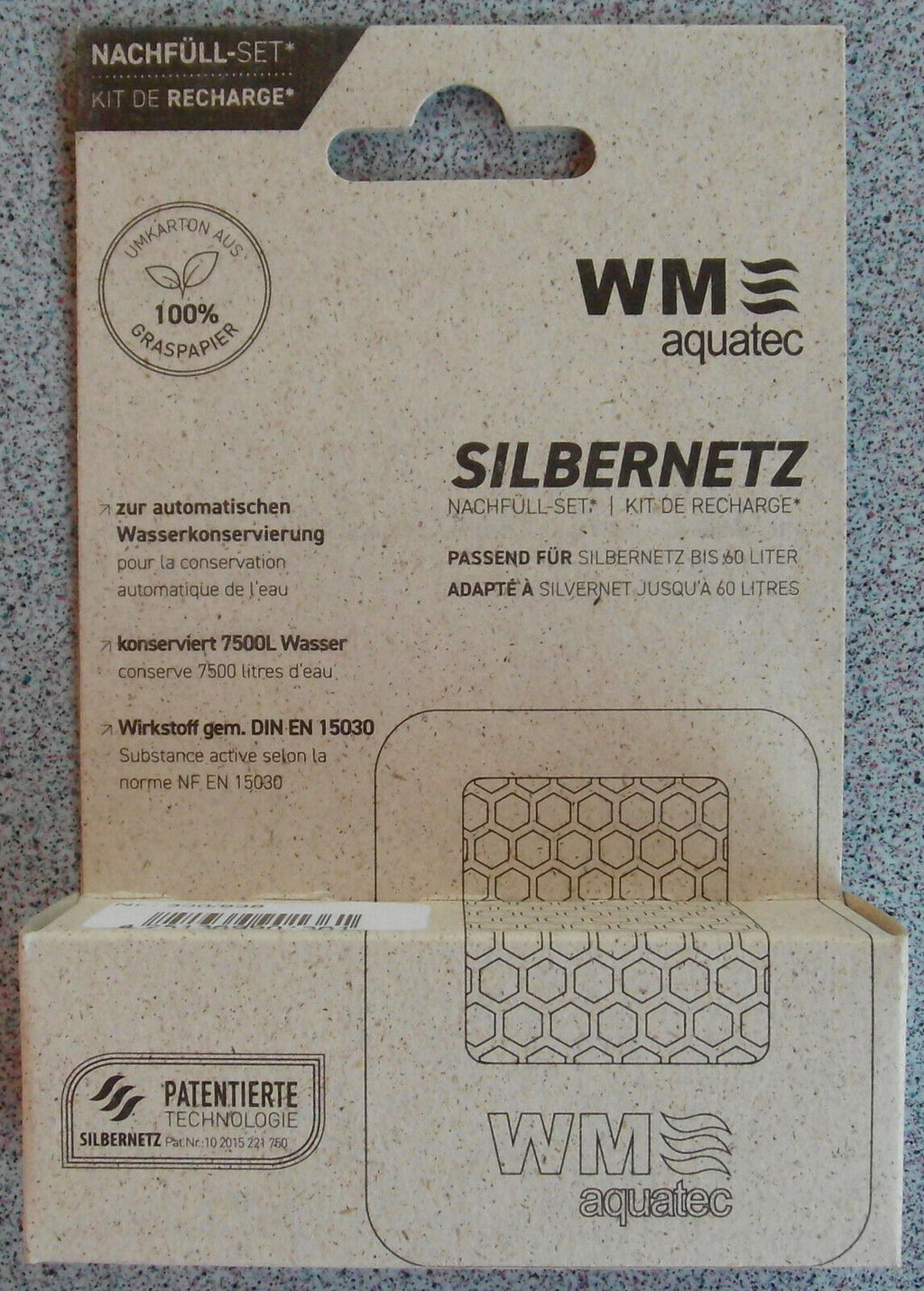 WM Aquatec Silbernetz Verkeimungsschutz 60 Liter Nachfüllset 300f938 NEU