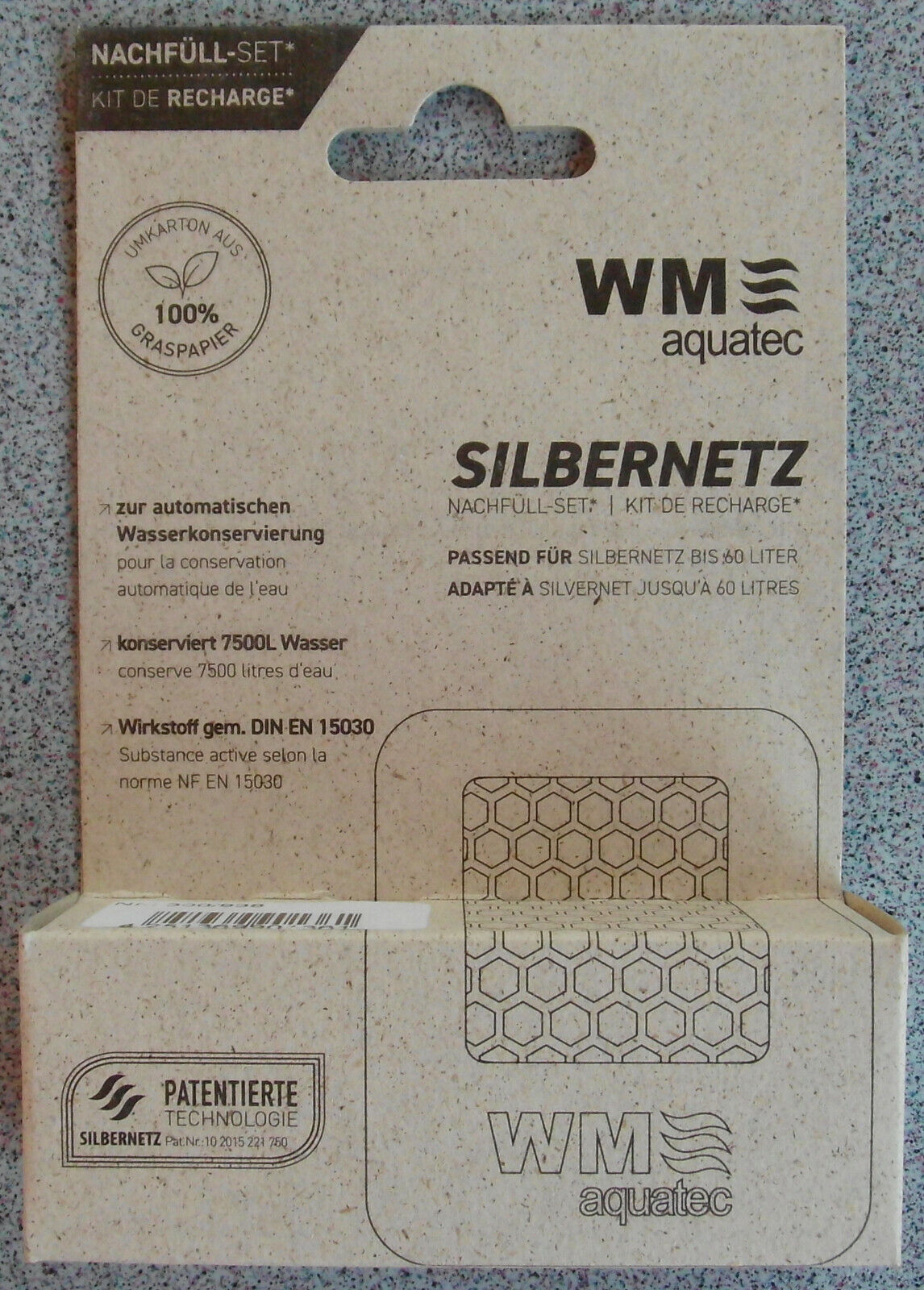 WM Aquatec Silbernetz Verkeimungsschutz 60 Liter Nachfüllset 300f938 NEU