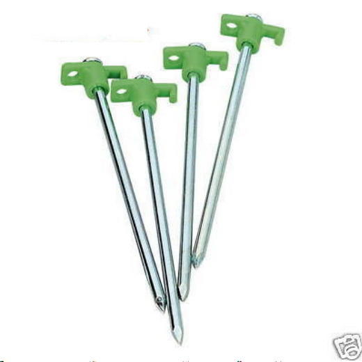 Zelthering 4 St.≙3,48€/Stk. Felsbodennagel Hering Zeltnagel Stahl 610f177-1 NEU
