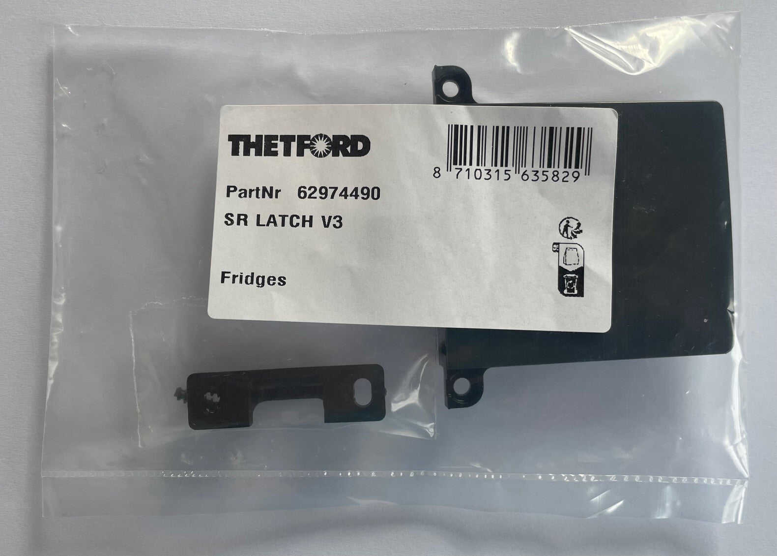 Türverriegelung schwarz Kühlschrank Thetford für N98, N115, N3115   95842m NEU