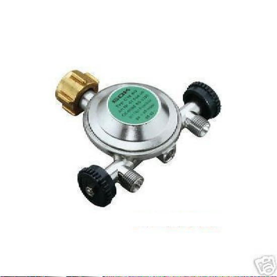 Gas Regler 50mbar Gasregler Combi Druckregler Absperrventil 2fach 310f706-1 NEU
