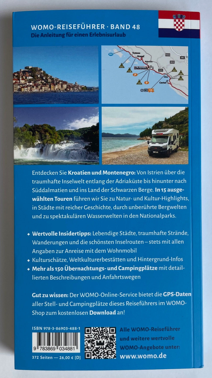 Mit dem Wohnmobil nach Kroatien & Montenegro WOMO Reihe Band 48 NEU