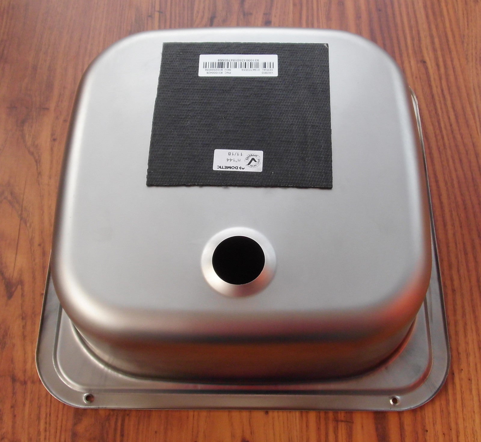 Spülbecken 37 x 37 cm Dometic VA 910 Spüle Edelstahl Wohnmobil 41404f NEU