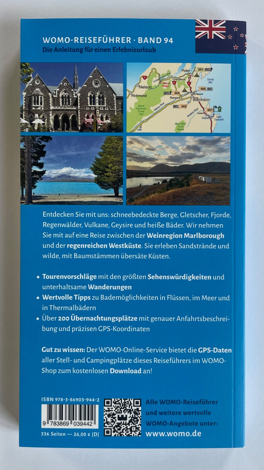 Mit dem Wohnmobil Neuseeland Südinsel WOMO Reihe Touren Reiseführer Band 94 NEU