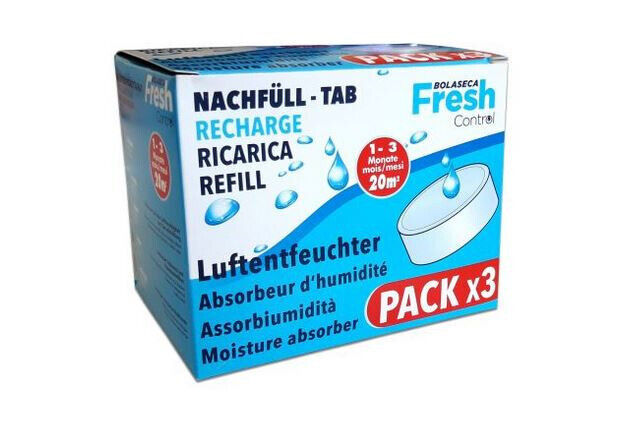 Luftentfeuchter Tabs 3x 450g ≙5,92€/Stk. Bolaseca Fresh Control 452f224 NEU
