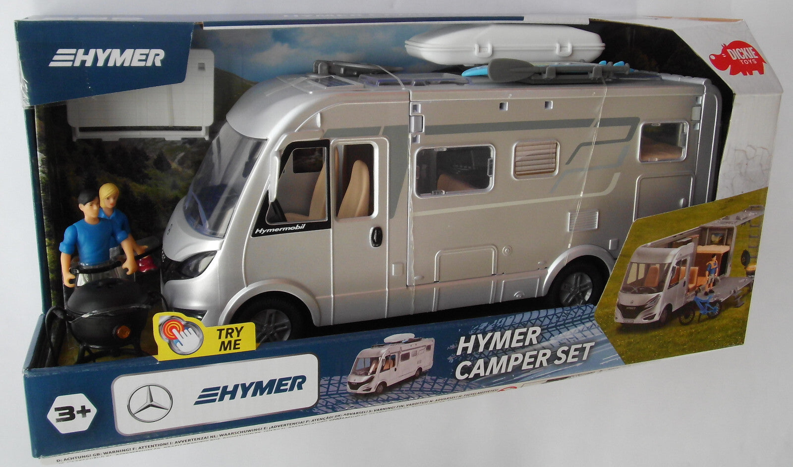 DICKIE Hymer B-Klasse Camper Set Spielmobil Moderncomfort Spielzeug 60506m NEU