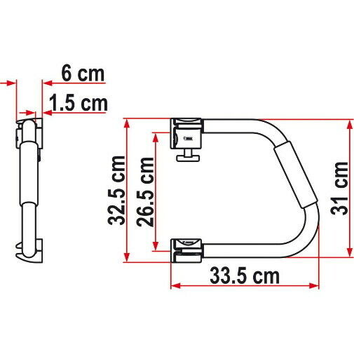 Einstiegshilfe Bügel Fiamma Security 31 abschließbar 250f522 NEU
