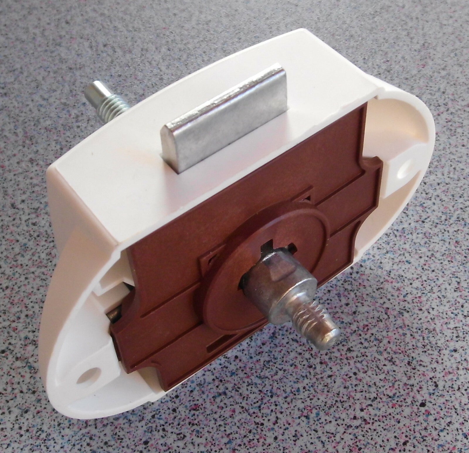 Push Lock f. Stangen Ersatz Schloss beids. Knöpfe Weiß1/si.1+Ros. ∢ 532715r5 NEU