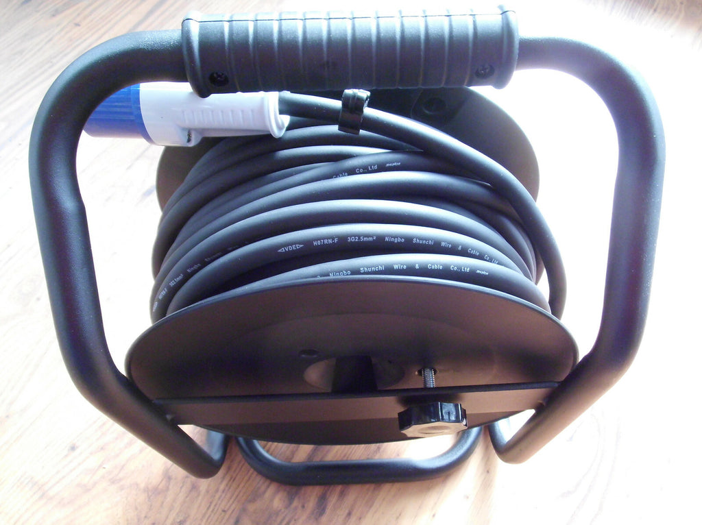 Kabeltrommel 230 V CEE Stecker, CEE Steckdose 2x Schukosteckdose 25 M 80505p NEU