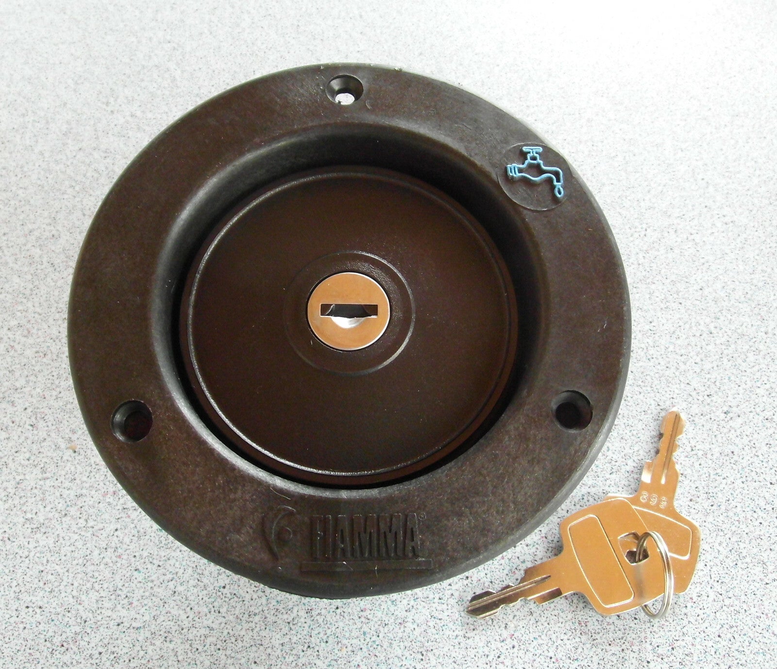 Wasserdeckel Einfüllstutzen schwarz Fiamma Schloss + 2 Schlüssel  300f467 NEU