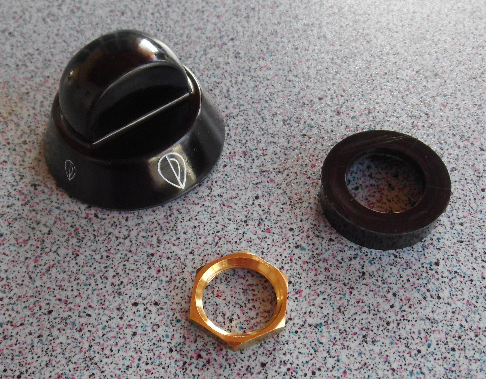 Knopf + Ringe für Kocher SMEV Dometic Gaskocher Drehknopf Herd groß  S-131f  NEU