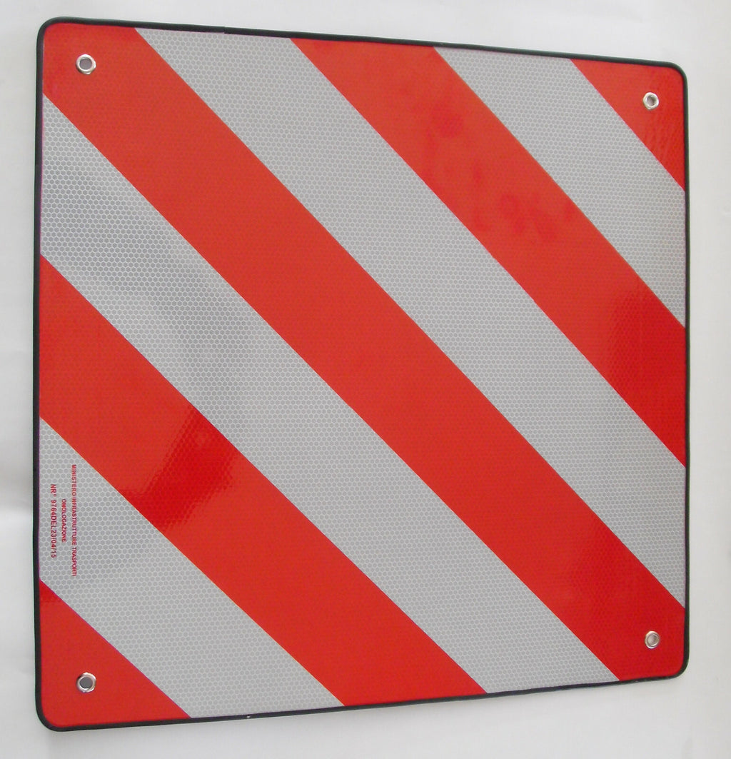 Italien + Spanien beidseitig Alu Warntafel reflektierend 50 x 50 cm 010711Lg NEU