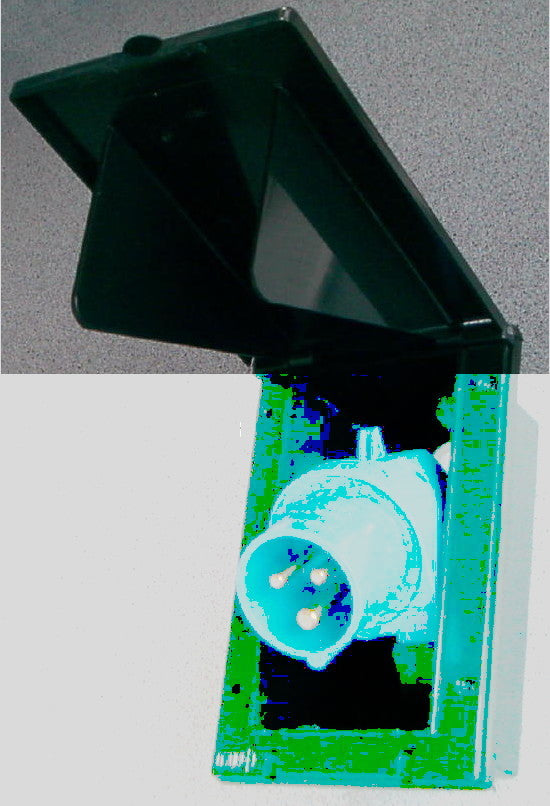 ERSATZ DECKEL für Einspeisesteckdose CEE schwarz hoch  821402r NEU