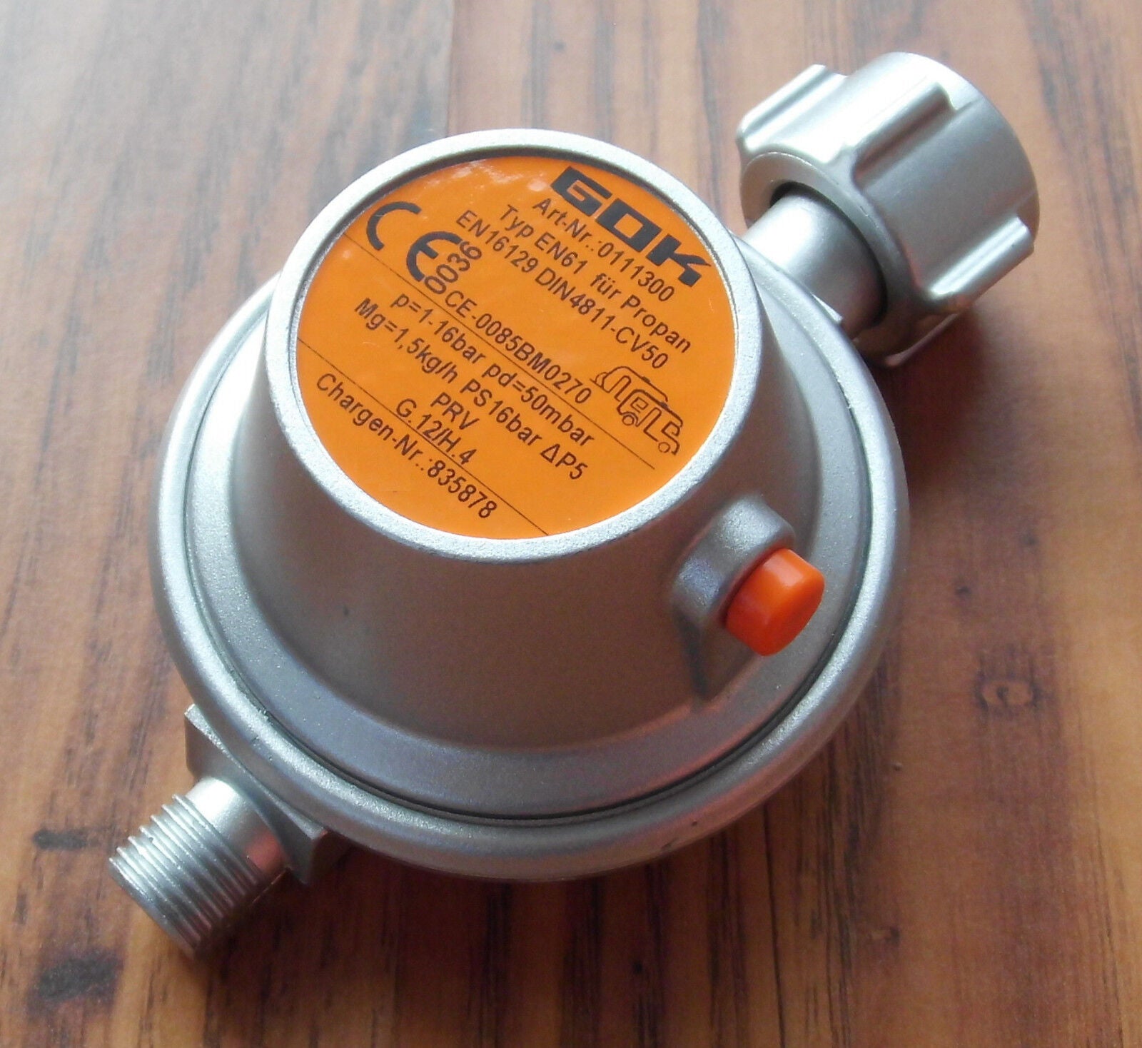 Gas Sicherheitsregler Wohnmobil Regler 50mbar 1,5 kg/h Gasregler 310f707-1/r/b