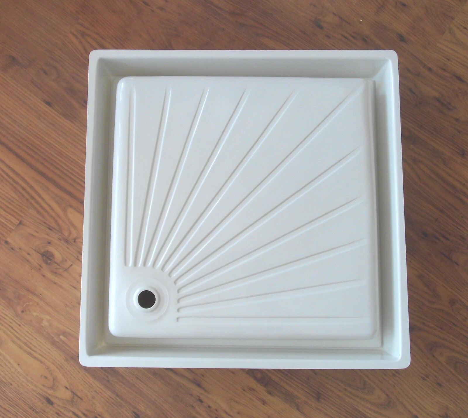 Duschwanne 60 x 60 Kunststoff cremeweiß Risse Dusche Bad Wohnmobil 60516Lg NEU