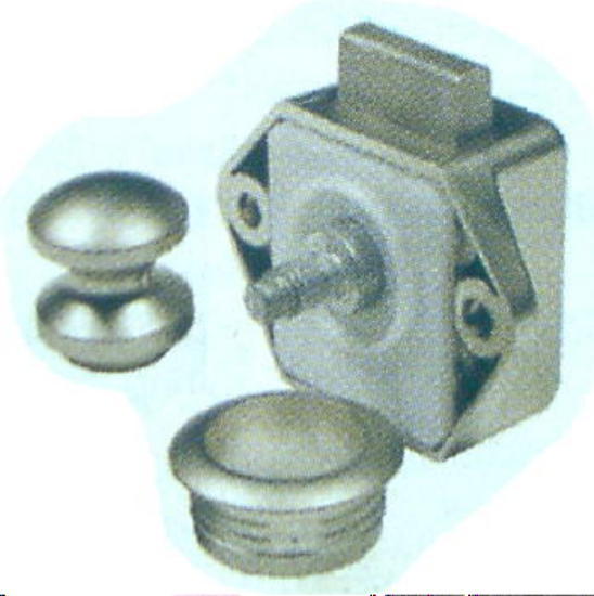 Push Lock mini Schloss Spezial Schlösser Kunststoff silber 53274r NEU