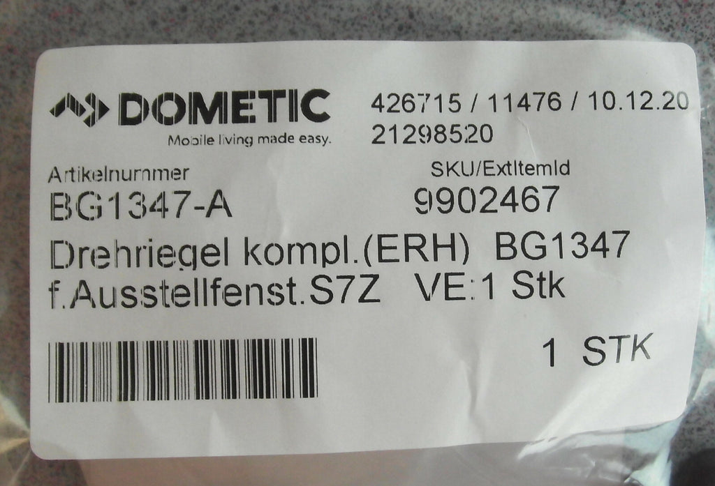 Verschluss Riegel mit Sperrknopf für Fenster S7 bis 2000 Aufsteller E8037r NEU