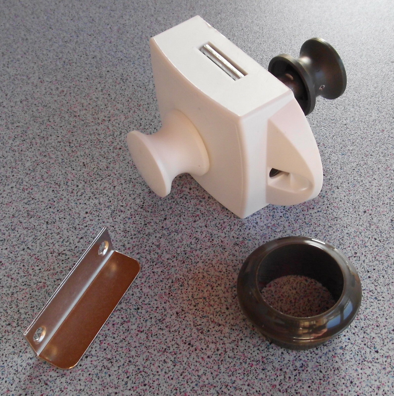Push Lock f. Stangen Ersatz Schloss beids. Knöpfe Weiß1/grau1+Ros. ∢ 53271r NEU